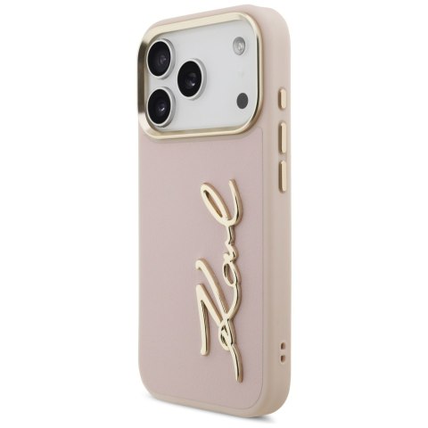 Etui Karl Lagerfeld Karl Script Logo do iPhone 17 Pro różowy