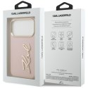 Etui Karl Lagerfeld Karl Script Logo do iPhone 17 Pro różowy