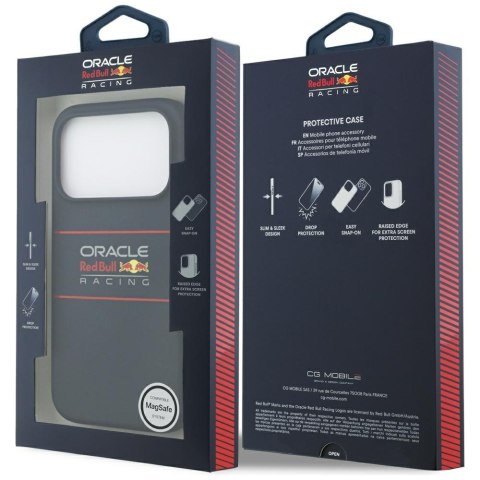 Etui Red Bull Silicone Horizontal Centered Logo MagSafe do iPhone 17 Pro granatowy