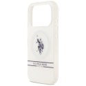 Etui US Polo DH and Bottom Stripe Logo MagSafe do iPhone 17 Pro biały