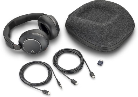 POLY Zestaw słuchawkowy Voyager Surround 80 UC USB-C + przejściówka USB-C/A