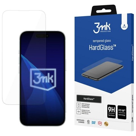 Szkło hartowane 3MK HardGlass do Apple iPhone 16 Pro / 17 / 17 Pro