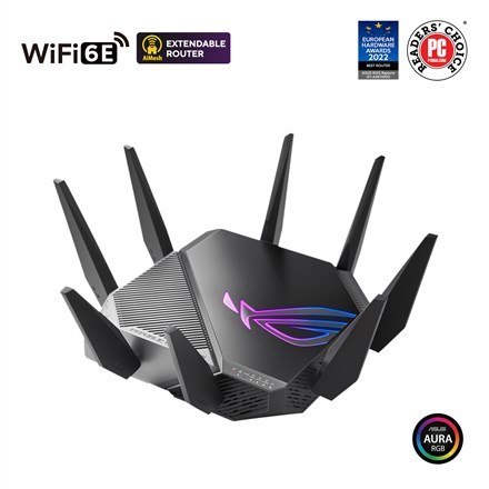 ASUS GT-AXE11000 router bezprzewodowy Gigabit Ethernet Trójpasmowy (2,4 GHz / 5 GHz / 6 GHz) Czarny