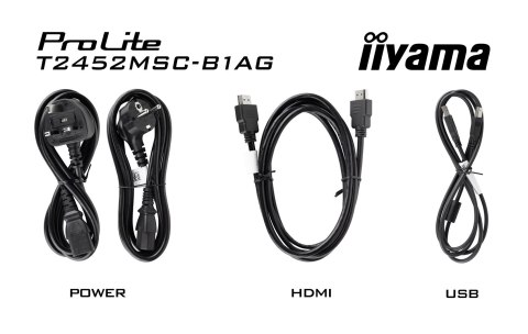 Płaski ekran LCD Iiyama T2452MSC-B1AG Bonded Projective Capacitive 1 - 60.5 cm
