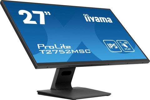 Monitor iiyama ProLite T2752MSC-B1 komputerowy 68,6 cm (27") 1920 x 1080 px Full HD LED Ekran dotykowy Czarny