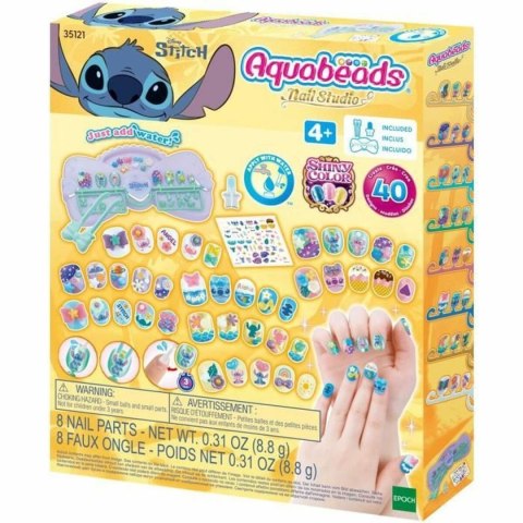 Zestaw do Manicure Aquabeads Nail Studio Stitch Wielokolorowy 40 Części