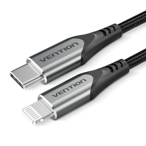 Kabel Lightning Vention TACHF Szary 1 m