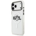 Etui Karl Lagerfeld IML Choupette Sketch Logo MagSafe do iPhone 17 Pro przezroczysty