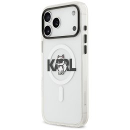 Etui Karl Lagerfeld IML Choupette Sketch Logo MagSafe do iPhone 17 Pro przezroczysty