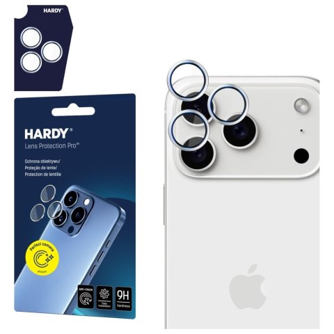 Ochrona na obiektyw aparatu 3MK HARDY Lens Protection Pro do Apple iPhone 17 Pro / 17 Pro Max srebrny