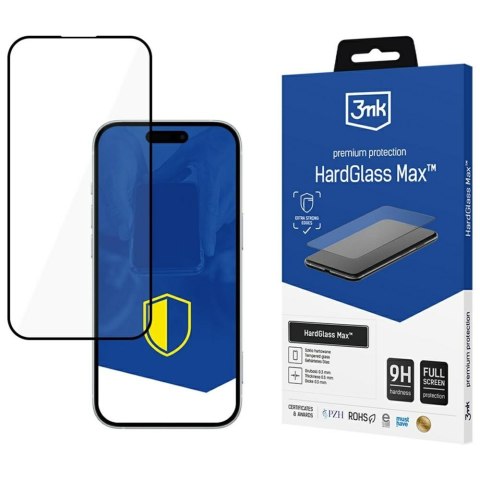Szkło hartowane 3MK HardGlass Max do Apple iPhone 16 Pro/17 czarny