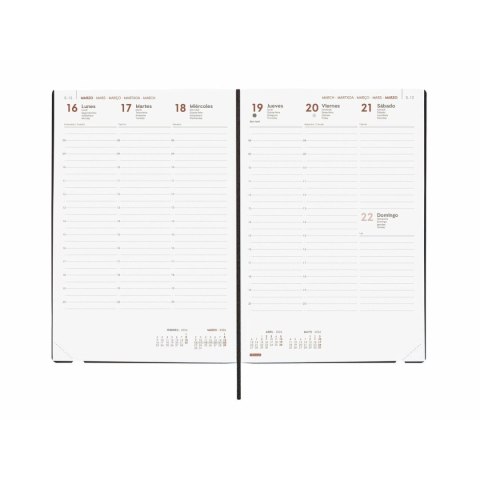 Kalendarz książkowy Finocam Czarny 16,5 x 24 cm