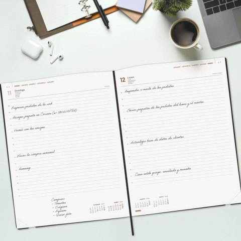 Kalendarz książkowy Finocam Czarny 21 x 27 cm