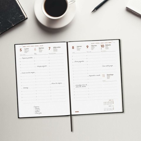 Kalendarz książkowy Finocam Czarny A5 14 x 20,4 cm