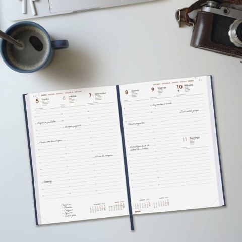 Kalendarz książkowy Finocam Niebieski 16,5 x 24 cm