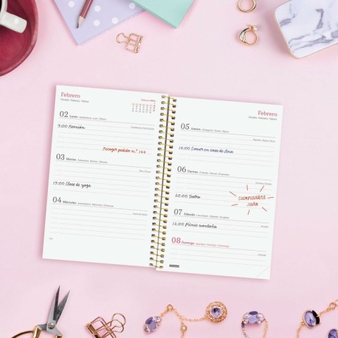 Kalendarz książkowy Finocam DESIGN COLLECTION Goldy 11,7 x 18,1 cm 2026