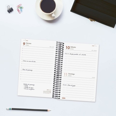 Kalendarz książkowy Finocam YEAR Czarny 11,7 x 18,1 cm 2026