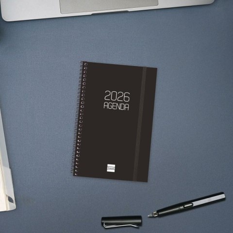 Kalendarz książkowy Finocam OPAQUE Czarny 11,7 x 18,1 cm 2026