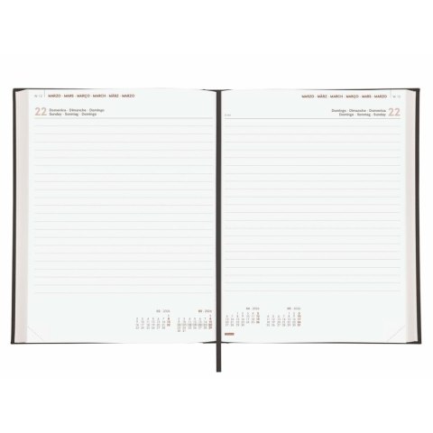 Kalendarz książkowy Finocam DYNAMIC MILANO Czarny 21 x 27 cm 2026