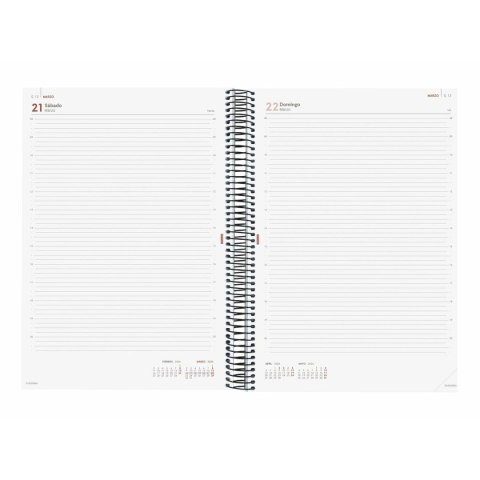 Kalendarz książkowy Finocam YEAR Czarny A4 21 x 29,7 cm 2026