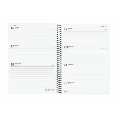 Kalendarz książkowy Finocam OPAQUE Czarny A5 15,5 x 21,2 cm 2026