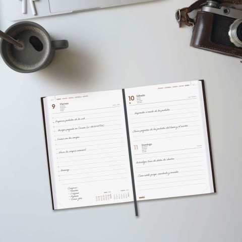 Kalendarz książkowy Finocam DYNAMIC MILANO Czarny A5 21 x 27 cm 2026