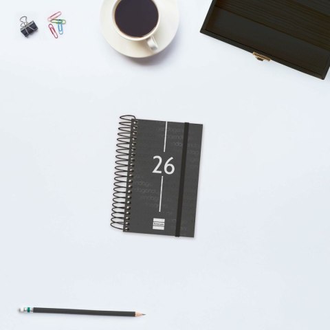 Kalendarz książkowy Finocam YEAR Czarny Mini 7,9 x 12,7 cm 2026