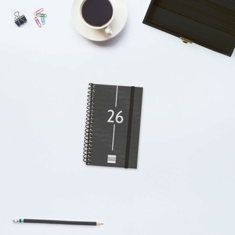 Kalendarz książkowy Finocam YEAR Czarny Mini 7,9 x 12,7 cm 2026