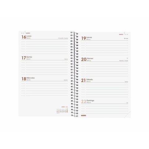 Kalendarz książkowy Finocam YEAR Czerwony 11,7 x 18,1 cm 2026