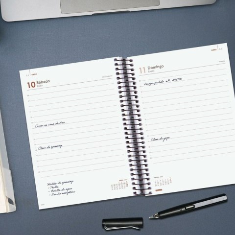 Kalendarz książkowy Finocam OPAQUE Kolor Zielony A5 15,5 x 21,2 cm 2026