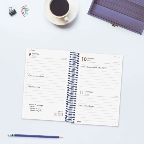 Kalendarz książkowy Finocam YEAR Niebieski 11,7 x 18,1 cm 2026