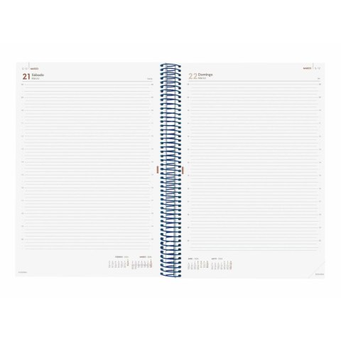 Kalendarz książkowy Finocam YEAR Niebieski A4 21 x 29,7 cm 2026