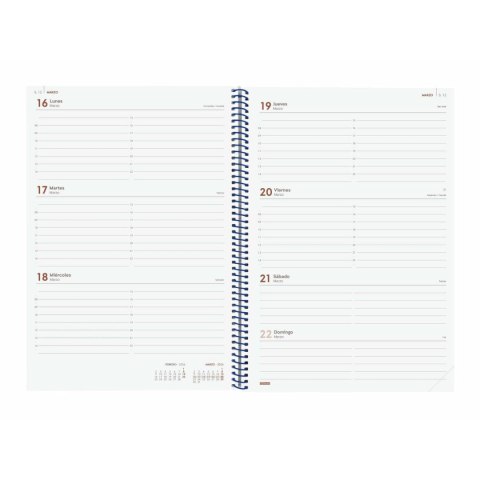 Kalendarz książkowy Finocam YEAR Niebieski A4 21 x 29,7 cm 2026