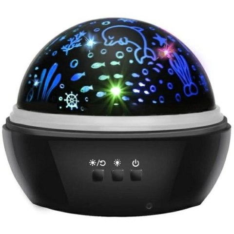 Lampka nocna z projektorem czarnyblackLP16857