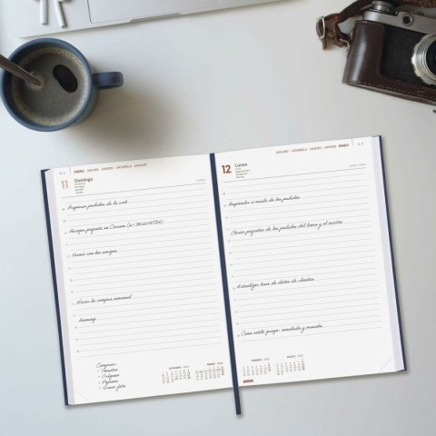 Kalendarz książkowy Finocam DYNAMIC MILANO Niebieski 16,5 x 24 cm