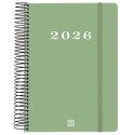 Kalendarz książkowy Finocam MY Kolor Zielony A5 15,5 x 21,2 cm 2026