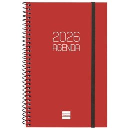 Kalendarz książkowy Finocam OPAQUE Bordeaux 11,7 x 18,1 cm 2026