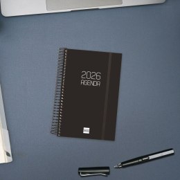 Kalendarz książkowy Finocam OPAQUE Czarny 11,7 x 18,1 cm 2026