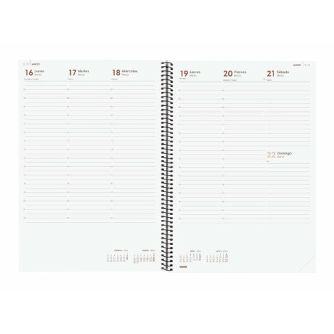 Kalendarz książkowy Finocam OPAQUE Czarny A4 21 x 29,7 cm 2026