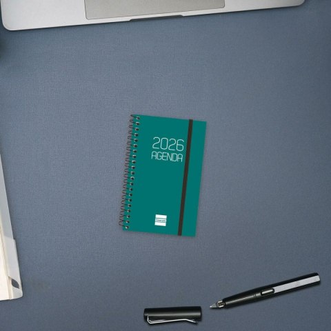 Kalendarz książkowy Finocam OPAQUE Kolor Zielony Mini 7,9 x 12,7 cm 2026