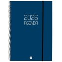 Kalendarz książkowy Finocam OPAQUE Niebieski A4 21 x 29,7 cm 2026