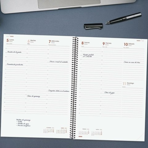 Kalendarz książkowy Finocam OPAQUE Niebieski A4 21 x 29,7 cm 2026