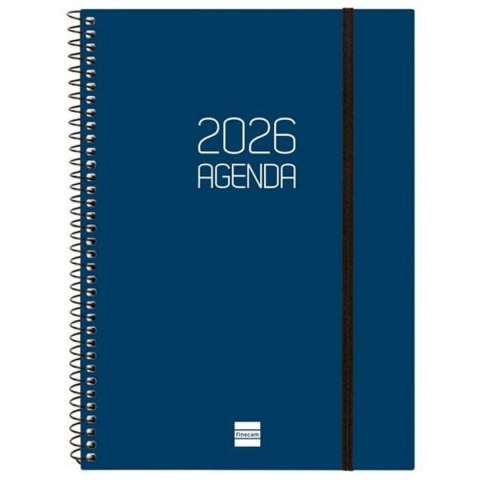 Kalendarz książkowy Finocam OPAQUE Niebieski A5 15,5 x 21,2 cm 2026