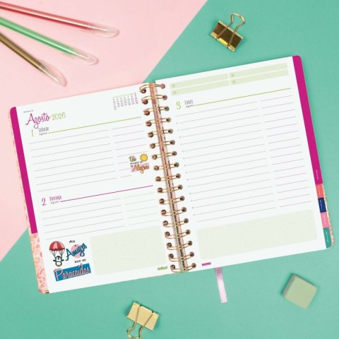 Kalendarz książkowy Finocam TALKUAL A5 15,5 x 21,7 cm Złoty 2026