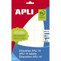 Etykiety samoprzylepne Apli Biały Papier 10 Kartki 19 x 27 mm (10 Sztuk)