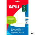 Etykiety samoprzylepne Apli Biały Papier 10 Kartki 53 x 100 mm (10 Sztuk)