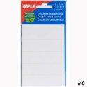 Etykiety samoprzylepne Apli Biały Papier 5 Arkuszy 20 x 75 mm (10 Sztuk)