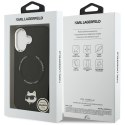 Etui Karl Lagerfeld Choupette Pin MagSafe do iPhone 17 czarny