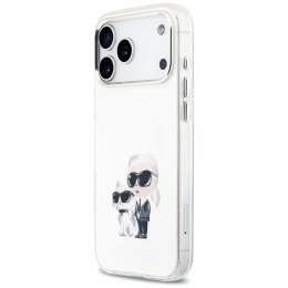 Etui Karl Lagerfeld IML Aquarelle Karl & Choupette & Logo MagSafe do iPhone 17 Pro Max biały