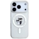 Etui Karl Lagerfeld IML Karl Choupette Glitter MagSafe do iPhone 17 Pro Max przezroczysty